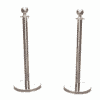 VIP Queue Barrier Set, Polished Stainless Steel Queue Posts - Red Rope