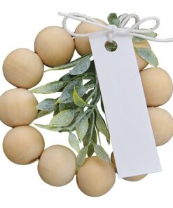 Alternative view of Wooden Bead Place Card Holder with Foliage (Pk 6)