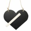 Wooden Heart Shaped Blackboard with chalk - 11.5cm