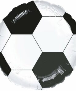 Football Black & White Foil Balloon