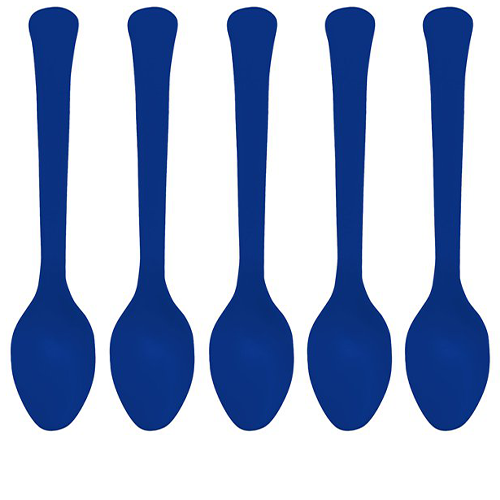 Dark Blue Reusable Plastic Spoons, Eco Friendly Spoons