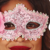 Pink Mask with Flowers