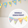 Bluey Party Happy Birthday Flag Banner