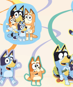 Alternative view of Bluey Party Swirl Decorations (Pk 6)