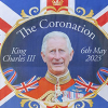 King Charles Coronation Fabric Flag