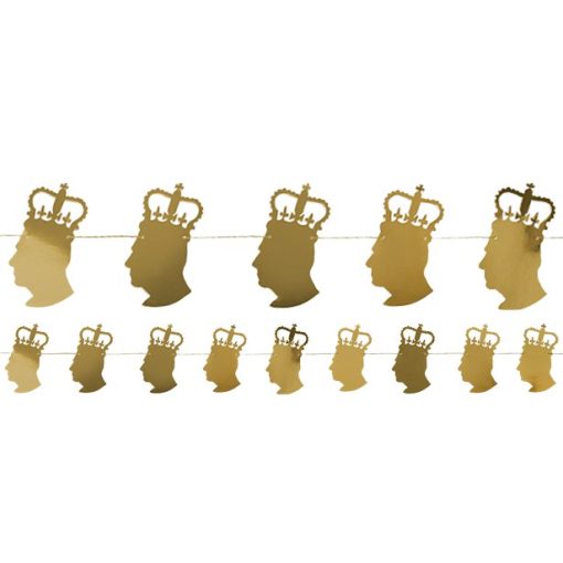 King Charles Cut Out Paper Garland
