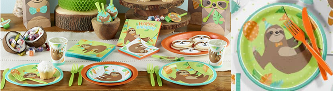 Sloth Themed BIrthday Party - Cheapest Online - Next Day Delivery
