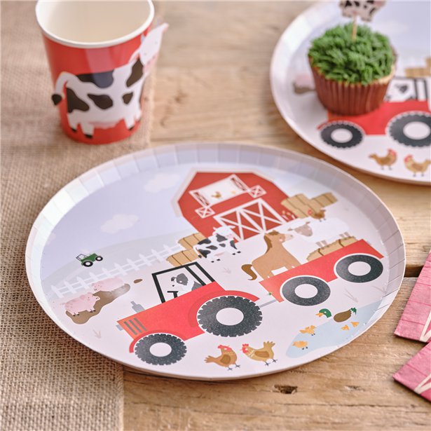 Farm Animals Paper Party Plates