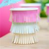 Hawaiian Tassel Fringe Paper Cups with Flower Toppers