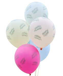 Palm Leaf Hawaiian Printed Latex Balloons