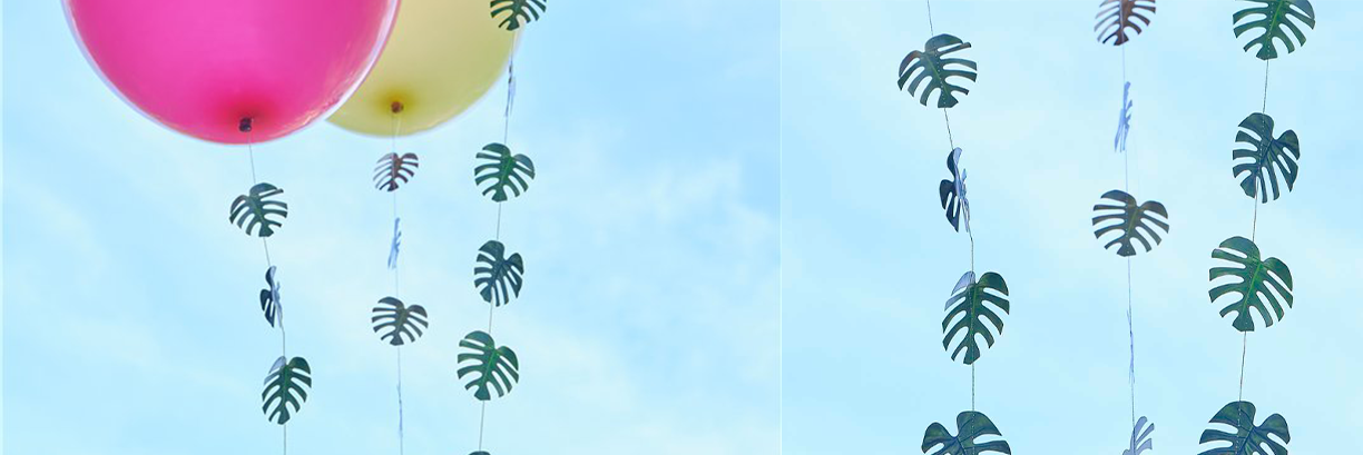 Palm Leaf Hawaiian Tiki Balloon Tails Decorations
