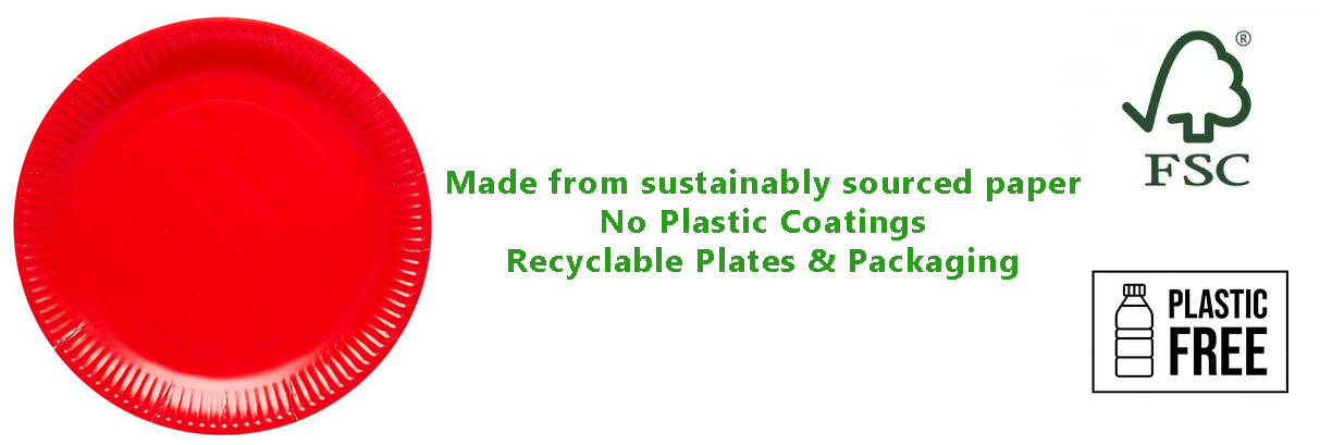 Red Eco-Friendly Paper Plates