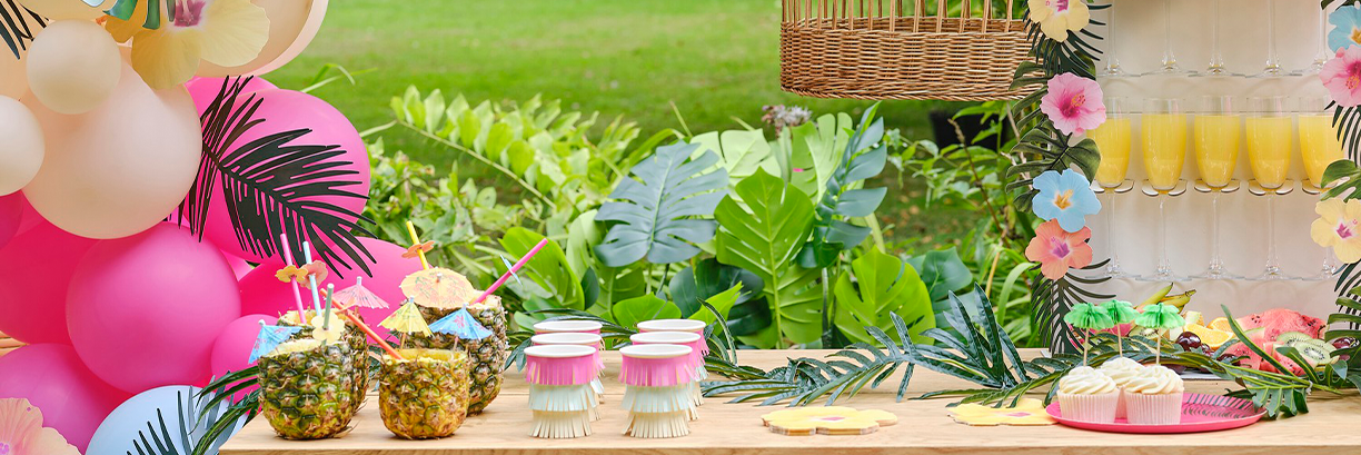 Tiki Tropical Party Decorations, Cocktail Umbrellas, Garden Party Decorations, Summer