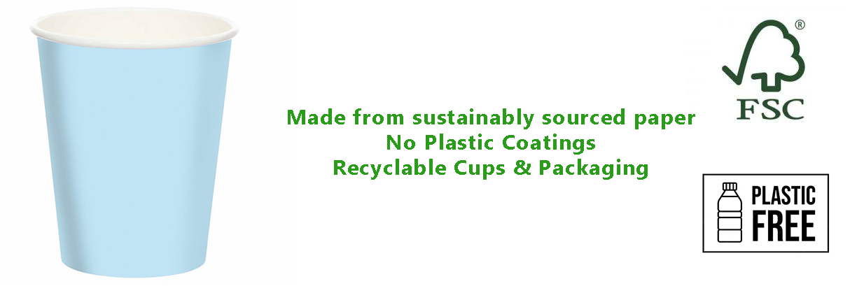 Baby Blue Eco-Friendly Paper Cups