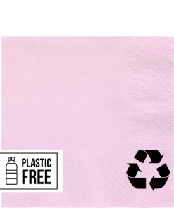 Alternative view of Baby Pink Eco-Friendly Paper Napkins - 33cm (Pk 20)