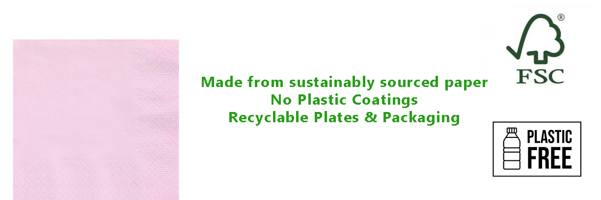 Baby Pink Eco-Friendly Paper Napkins