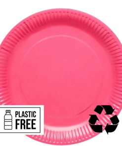 Bright Pink Eco-Friendly Paper Plates