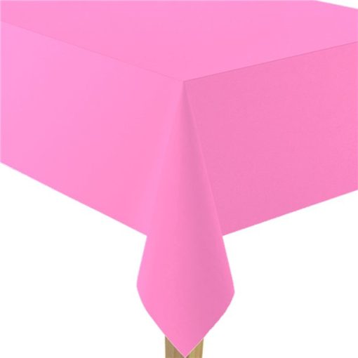 Bright Pink Paper Eco-Friendly Tablecover - 2.8m