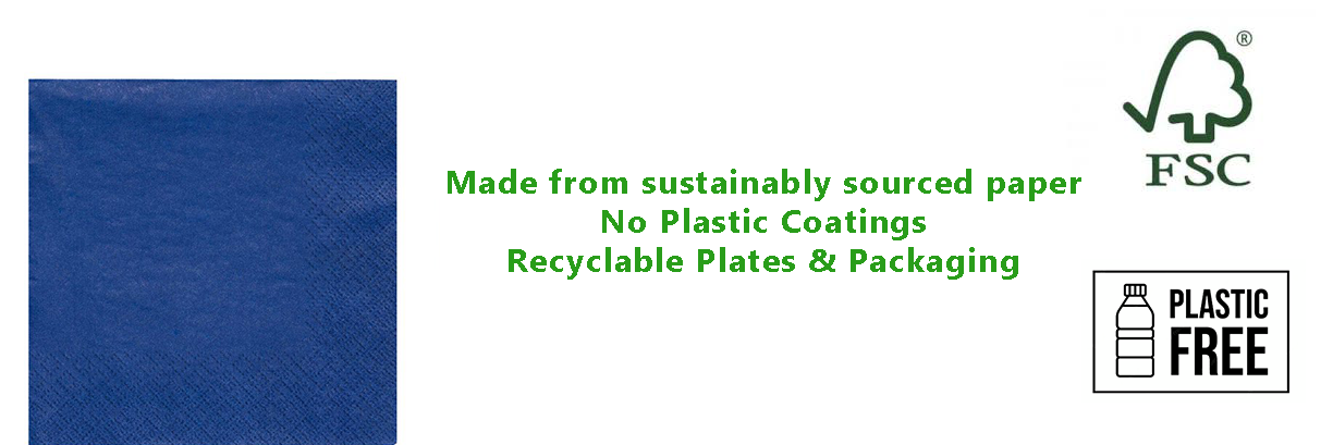 Dark Blue Eco-Friendly Paper Napkins