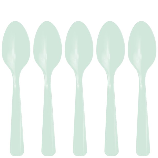 Duck Egg Reusable Plastic Spoons Next Day UK Delivery