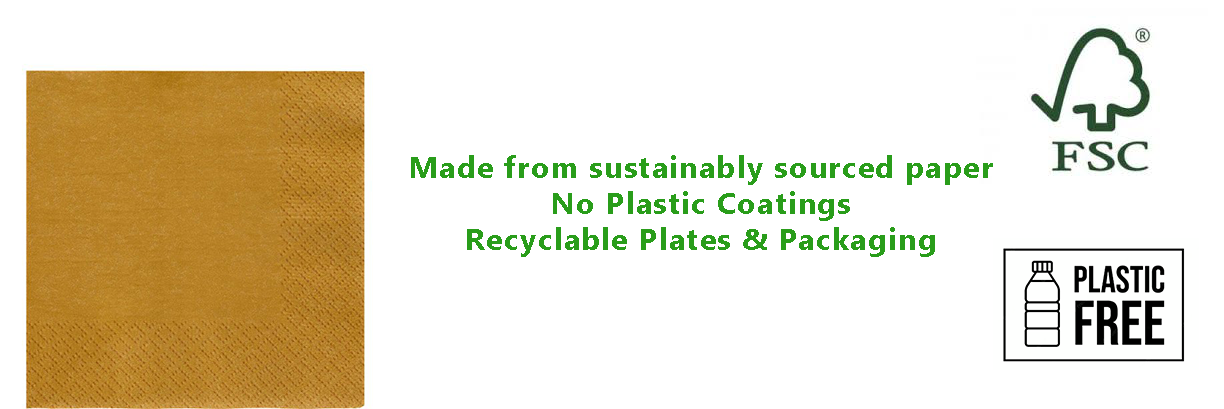Gold Eco-Friendly Paper Napkins