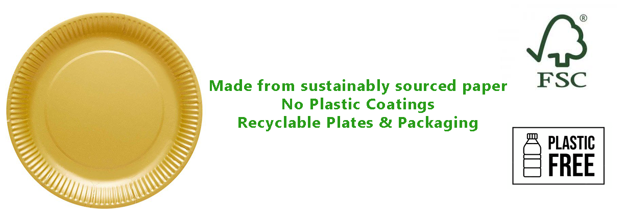 Gold Eco-Friendly Paper Plates