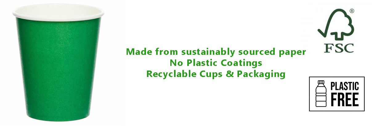 Green Eco-Friendly Paper Cups
