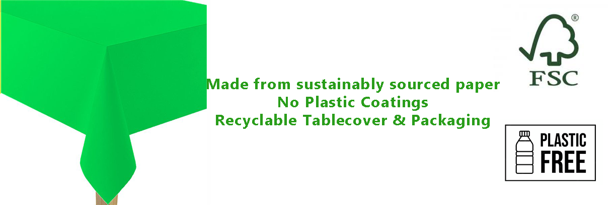 Green Paper Eco-Friendly Tablecover