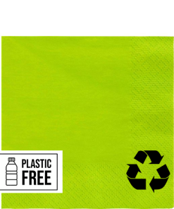 Alternative view of Lime Green Eco-Friendly Paper Napkins - 33cm (Pk 20)