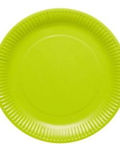 Lime Green Eco-Friendly Paper Plates