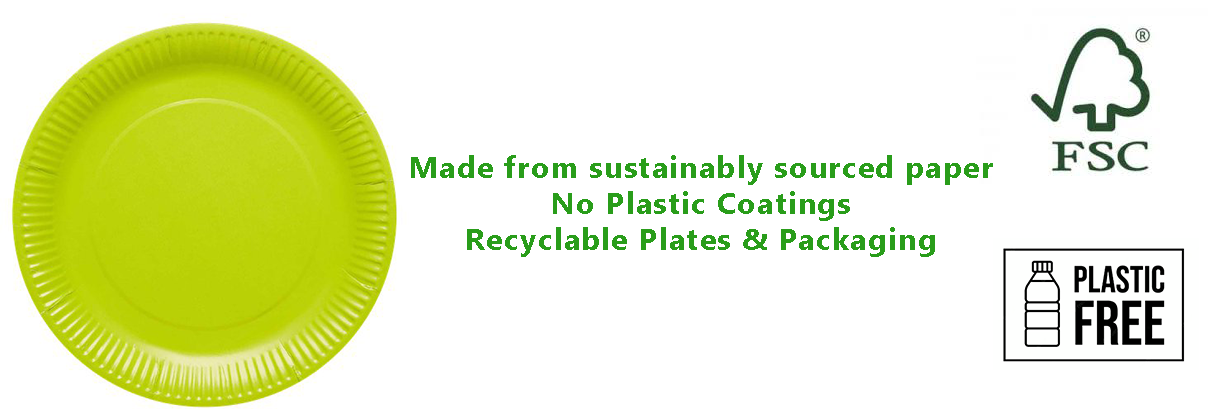 Lime Green Eco-Friendly Paper Plates