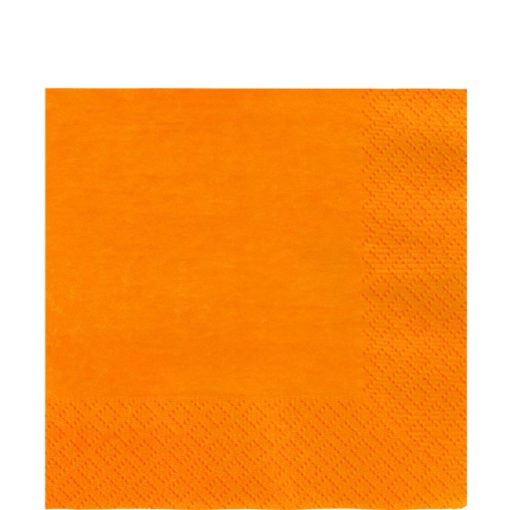 Orange Eco-Friendly Paper Napkins - 33cm (Pk 20)