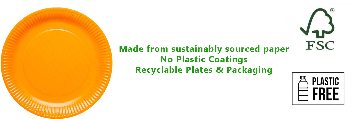 Orange Eco-Friendly Paper Plates