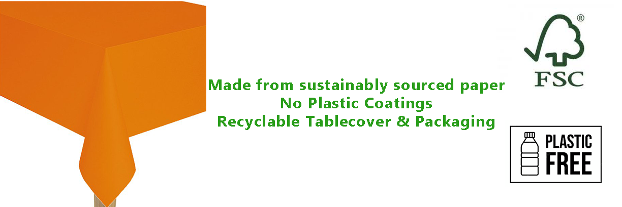 Orange Paper Eco-Friendly Tablecover