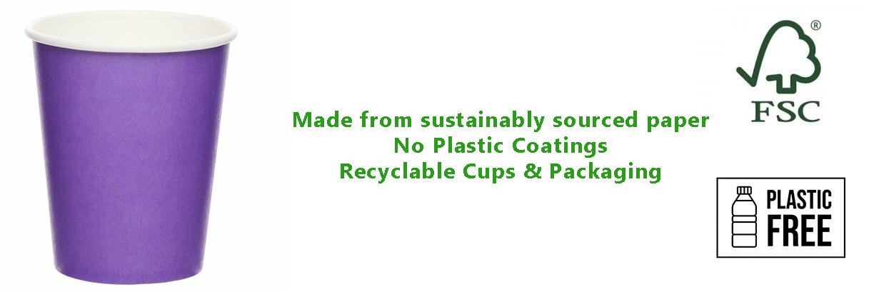 Purple Eco-Friendly Paper Cups