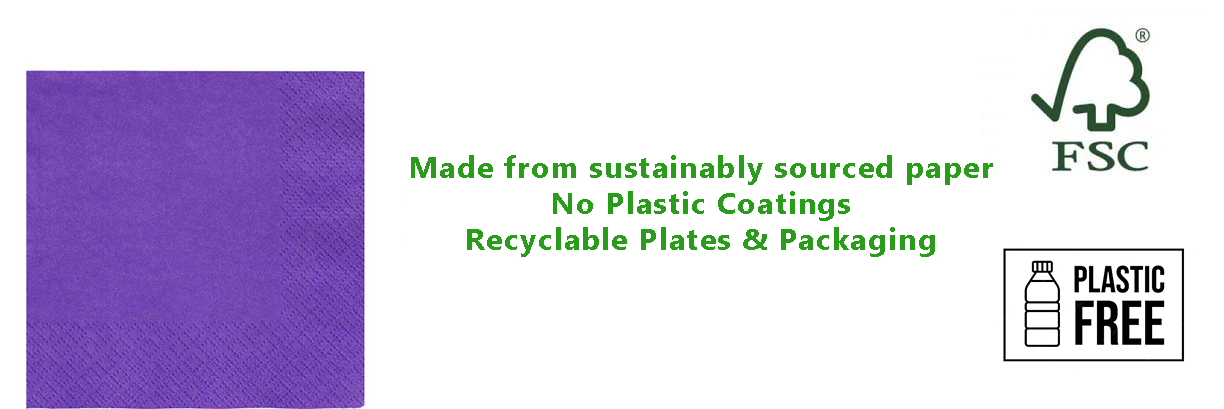 Purple Eco-Friendly Paper Napkins