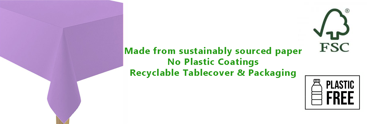 Purple Paper Eco-Friendly Tablecover