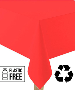 Alternative view of Red Paper Eco-Friendly Tablecover - 2.8m