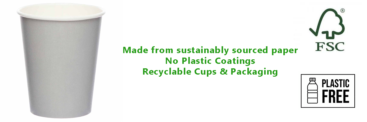 Silver Eco-Friendly Paper Cups