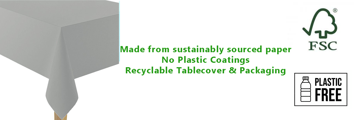 Silver Paper Eco-Friendly Tablecover