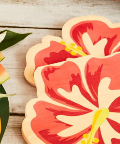 Hawaiian Tiki Tropical Flower Paper Party Napkins