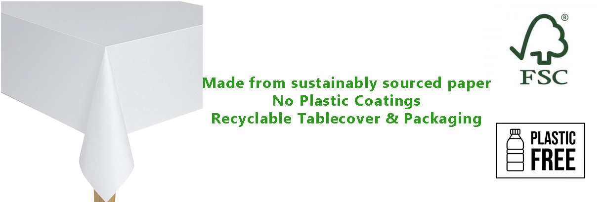 White Paper Eco-Friendly Tablecover