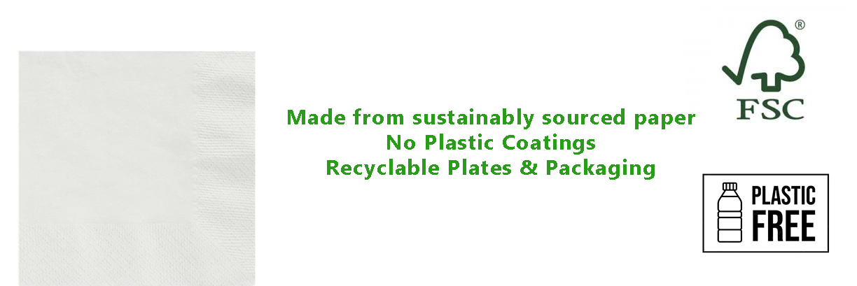 White Eco-Friendly Paper Napkins