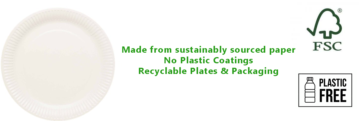 White Eco-Friendly Paper Plates