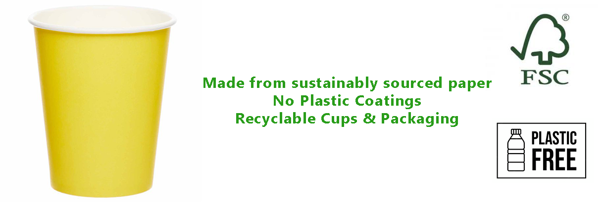 Yellow Eco-Friendly Paper Cups