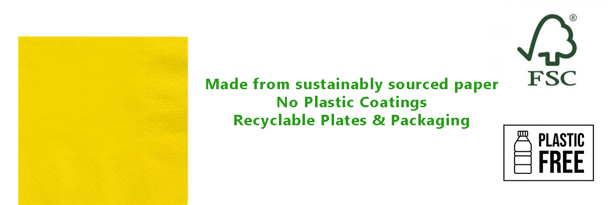 Yellow Eco-Friendly Paper Napkins