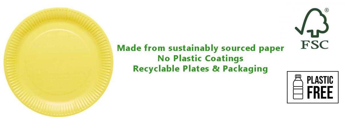 Yellow Eco-Friendly Paper Plates
