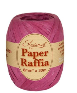 Burgundy Paper Raffia Ribbon