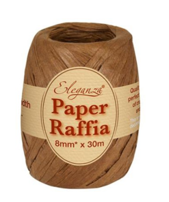 Chocolate Paper Raffia Ribbon