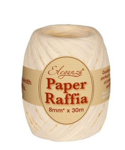 Ivory Paper Raffia Ribbon